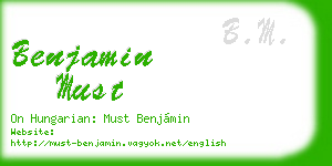 benjamin must business card