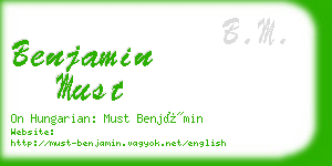 benjamin must business card